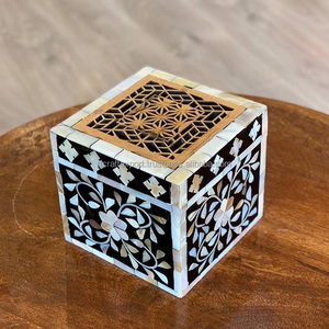 เครื่องเผา agharwood bakhoor ขนาดเล็กงานแฮนด์เมดเครื่องหอมแม่มุกฝัง medkhan หนังคริสตัลไม้กลิ่นหอมกลิ่นสตรอเบอร์รี่สำหรับศาสนา - Product Image 3
