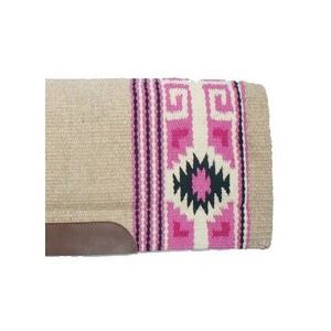 Selle de cheval occidentale tissée Navajo avec sous-couche en polaire, motif géométrique beige, rose, noir, fournisseurs en gros - Product Image 3