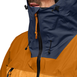 Men's Windbreaker <b>Jacket</b> Hooded Waterproof Breathable Quick Dry <b>Canvas</b> Fabric Contrasting Colors Anti-Wrinkle Front Customizable - Product Image 4