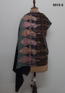 100% <b>Wool</b> With Fine Embroidery <b>Shawls</b> Or Scarf - Product Image 4