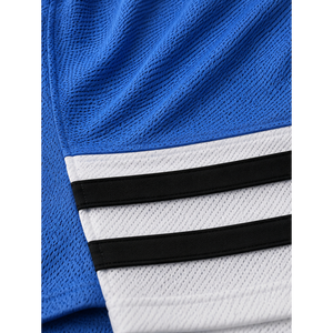 Maillot de hockey sur glace bleu clair personnalisé, respirant, à manches longues, avec impression de numéro, 100 % polyester, col rond - Product Image 3