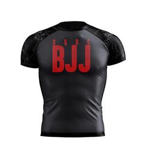 T-shirt de compression à manches courtes pour homme, Rash Guard, imprimé graphique Daruma Doll, art japonais, entraînement athlétique, performance en salle de sport - Product Image 5