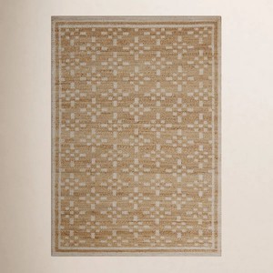 Tapis en jute tressé naturel fait main, couleur unie, pour intérieur et extérieur, en raphia et paille, style uni, techniques artisanales, pour la maison - Product Image 5