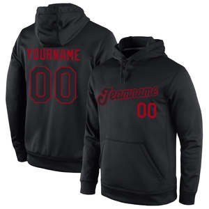 Sudadera con Capucha Negra Personalizada para Hombre, Bordada con Nombre y Número en la Espalda, Corte Regular, 100% Algodón Felpa, Impermeable - Product Image 3