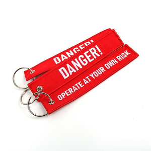 Porte-clés brodé double face avec logo personnalisé - Product Image 1