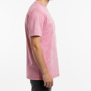 Camiseta con efecto acid wash para hombre, estilo retro, desgastada, de algodón suave, ligera, transpirable, ideal para entrenamiento en el gimnasio, uso diario y moda. - Product Image 3