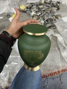 Premium Brass Hand Engraved Cremation Urns for Human Ashes Customized Brass Urn Handcrafted Brass Adult Ashes Urns Wholesale - Product Image 6