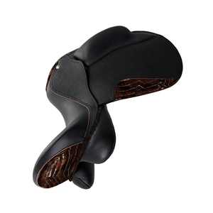 Selle d'équitation en cuir véritable de qualité supérieure, nouvelle conception, pour dressage anglais, saut d'obstacles, course de chevaux, endurance, style western, avec éléments en plastique/bois - Product Image 3