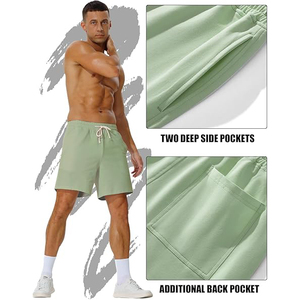 Shorts cargo décontractés en toile épaisse, multi-poches, style charpentier, coupe ample, avec cordon de serrage, en coton - Product Image 2