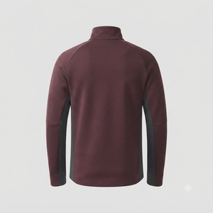 Ensemble de survêtement d'hiver personnalisé pour homme, couleur unie, vêtements de sport athlétiques, tenue de course et de fitness chaude avec veste zippée et taille élastique - Product Image 5