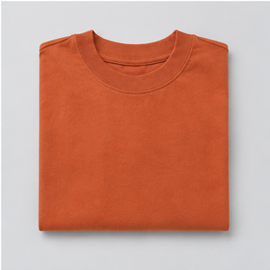 Custom Clay Orange Cotton Hemp Athletic <b>Mens</b> Oversized Short Sleeve T-Shirt MTS-OVR-0032 - Product Image 5