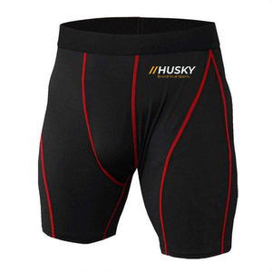 Shorts de Compresión Unisex de Nailon y Spandex, Cintura Alta Elástica, Bolsillo Oculto, Logotipo Personalizado, Secado Rápido, Ligeros, Transpirables, hasta la Rodilla - Product Image 1