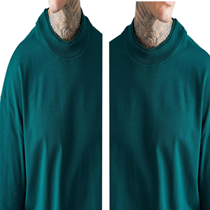 T-shirt en coton tricoté surdimensionné pour homme, décontracté, à manches courtes, col doux, respirant, léger, confortable, élégant, pour la gym - Product Image 5