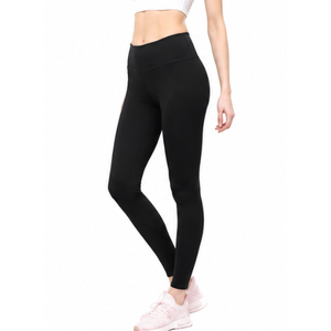 Legging noir uni taille haute extensible respirant en maille pour femme – Pantalon de sport compressif pour yoga et fitness - Product Image 1
