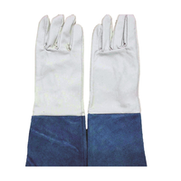 Gants de protection chimique industriels verts à manchette longue en caoutchouc pour travaux de nettoyage professionnels
