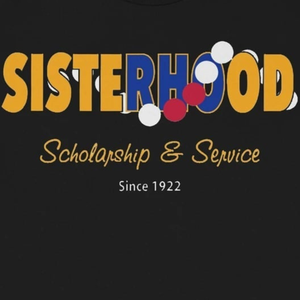 T-shirt noir à manches courtes pour femme, motif graphique, collection Sigma Gamma Rho Sisterhood Scholarship Service, vêtement décontracté et tendance, personnalisable - Product Image 3