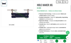 Plantilla Perforadora de Precisión para Joyería, Herramienta de Punzonado de Metal, Herramientas Manuales de Orfebrería |   N.° de artículo GS-265E - Product Image 3