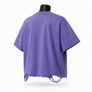 T-shirt à manches courtes en coton biologique tricoté, col rond, coupe oversize, personnalisable, de haute qualité, pour homme, idéal pour les occasions formelles - Product Image 5