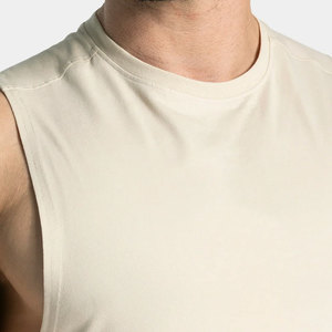 <b>Men</b> Cutt Sleeveless Crew Neck Sporty Fashionable <b>Singlet</b> Solid Color Hot Selling Muscle Fit Comfortable Breathable Quick Dry - Product Image 4