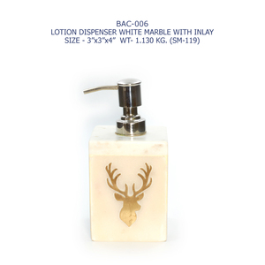 Luxury Hard Stone Inlay Marble <b>Soap</b> Dispenser Handmade Indian Elegant Bathroom Accessory for Home Hotel at Best Wholesale Price - Product Image 6