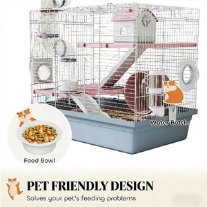 Cage pour animaux de compagnie en acier inoxydable de luxe, motif animal personnalisé pour les races petites, moyennes et grandes, pour l'élevage et l'abri en intérieur - Product Image 4