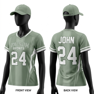 Maillot de lacrosse pour femme en polyester respirant 180 GSM, design camouflage vert olive, logo personnalisé par sublimation. - Product Image 4