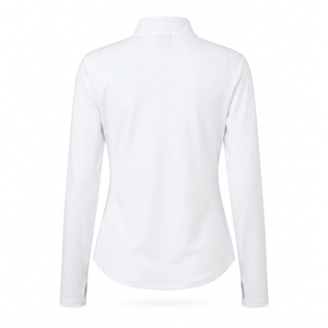 Chemise de performance pour femme personnalisée, 100% polyester, légère, à manches longues, col zippé, évacuation de l'humidité, coupe ajustée dynamique, pickleball - Product Image 3