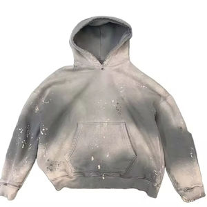 Nouveau Hoodie Homme Vintage Oversize 2026 Personnalisé Effet Délavé Streetwear avec Strass en Coton French Terry Imprimé Numérique pour l'Hiver - Product Image 3