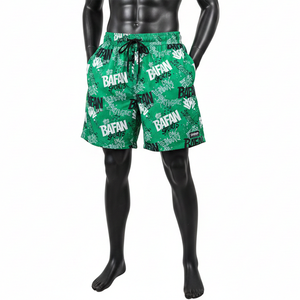 Shorts de Baño para Hombre, 130 GSM, Secado Rápido, Microfibra de Poliéster, Verde, Impresión por Sublimación Completa, Logotipo Personalizado, Shorts de Playa - Product Image 6