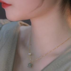 Collar de Perlas de Orquídea Hotan Yuling, Diseño de Alta Gama, Cadena de Collar de Número Pequeño, Regalo de Cumpleaños para Novia - Product Image 2