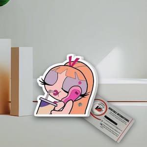 Plaques d'extension de cils personnalisées avec logo professionnel, motif Power Puff Girl, diamant, étiquette privée, en acrylique magnétique, écologiques - Product Image 2