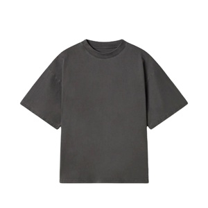 Tout nouveau T-Shirt noir surdimensionné pour hommes de haute qualité poids lourd coton large Boxy conception vierge sérigraphie coupe ample - Product Image 1