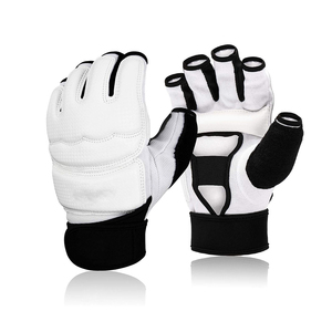 Gants d'entraînement d'arts martiaux en cuir, demi-doigts, fermeture Velcro, gants sans doigts pour adultes, pour la boxe, le kickboxing, le Sanda, le MMA - Product Image 4
