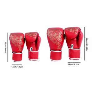 Wholesale High Quality Custom Professional Boxing Gloves <b>Hook</b> Loop Closure Custom Logo PU Leather for Kickboxing Muay Thai - Product Image 3