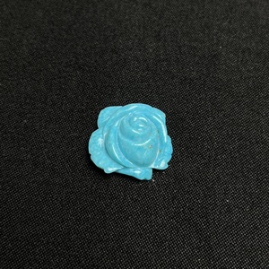 Piedra Preciosa Azul Natural Tallada a Mano en Forma de Rosa, Cabujón Pulido, Piedra Suelta para Joyería, Colgante, Anillo - Product Image 4