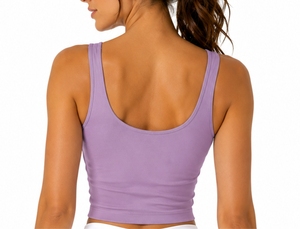 Top de Yoga para Mujer, Premium, Elástico, Transpirable, de Spandex y Poliéster, Ropa Deportiva Ligera, Estilo Moderno - Product Image 5