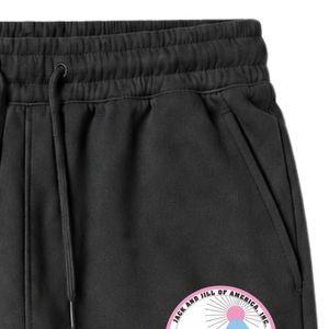 Pantalon de jogging gris anthracite avec patch brodé Jack & Jill, en molleton avec cordon de serrage à la taille et poches latérales - Product Image 3