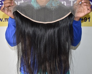 Prix de gros 13*6 cheveux raides frontaux cheveux indiens crus aucun traitement chimique cuticule alignée extension de cheveux humains - Product Image 1