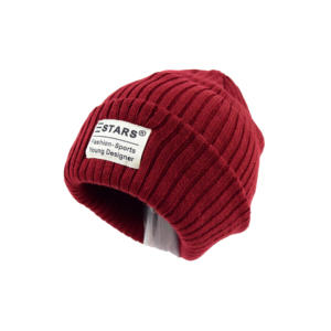 Adult Knitted Warm Cuffed <b>Slouch</b> Ski <b>Beanie</b> Hat with Custom Labels Double Layer for Extra Warmth 100% Acrylic Adjustable - Product Image 1