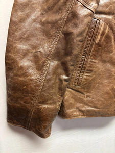 Veste en cuir véritable de haute qualité, style bomber, fermeture éclair intégrale, coupe moderne, personnalisable OEM & ODM - Product Image 4