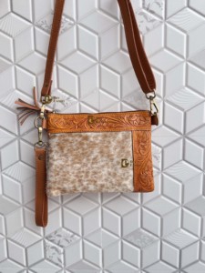 Bolso de piel de vaca estampado occidental tallado a mano, bolso de cuero con borlas, flores bohemias, gran oferta, bolso bandolera de piel para mujer - Product Image 2