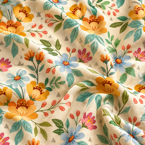 Tela de Rayón/Poliéster Brocado Crepé Natural con Estampado Floral, 58/60 Pulgadas, Ligera, Transpirable, Charmeuse, para Vestidos y Ropa de Cama - Product Image 2