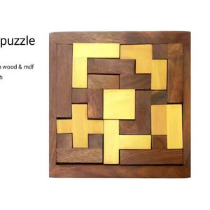 Jeu de logique en bois écologique pour enfants, jouet éducatif, casse-tête, apprentissage de la pensée, divertissement familial, jouet d'intelligence - Product Image 1