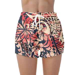 Stylish Summer Quick Dry <b>Elastic</b> Waist Casual Swim Shorts Lightweight Comfortable Holiday Wear Women Beach Short - Product Image 4