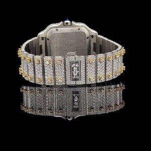 Reloj de Moda para Hombre con Incrustaciones de Diamantes VVS Moissanite, Estilo Hip Hop, para Fiestas, Lujo y Regalos - Product Image 3