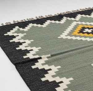 Compact and Reversible Hand Woven Jute-Woolen Kilim <b>Rugs</b> for Living Room Bedroom & Study - Product Image 1