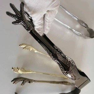 Elegant Stainless Steel Ice Tongs Premium Beverage Serving Accessory Commercial Kitchen <b>Bar</b> <b>Tool</b> - Product Image 4