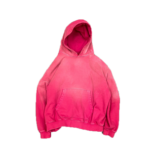 Sweat-shirt à capuche unisexe rose, couleur unie, décontracté, surdimensionné, en coton, à manches longues, avec cordon de serrage, poche, pour l'automne - Product Image 1