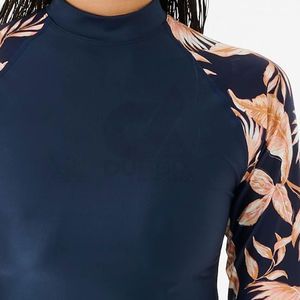 Haut de bain élégant pour femme, coupe ajustée, avec fermeture éclair sur le devant, haut de maillot de bain athlétique, veste de plongée haute élasticité - Product Image 6