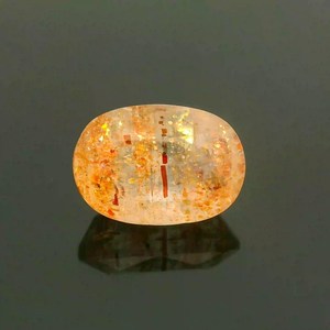 พลอยซันสโตนธรรมชาติ รูปไข่ สีเหลือง สำหรับทำเครื่องประดับขายส่ง - Product Image 1